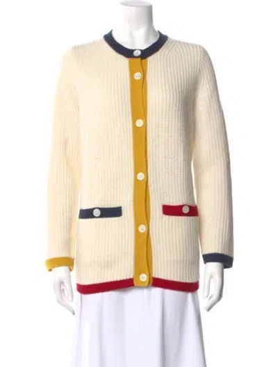 Pre-owned Alex Mill Merino Wool Colorblock Pattern Sweater In Neutral