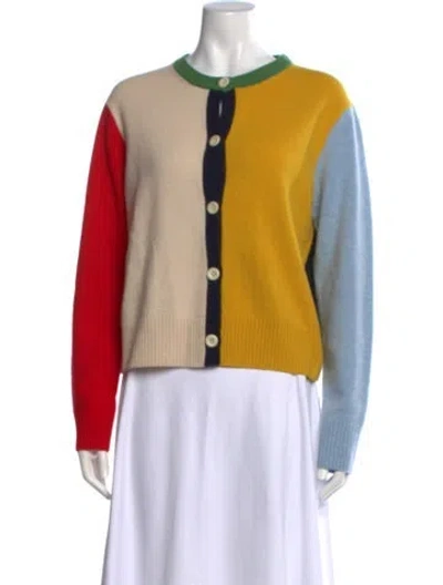 Pre-owned Alex Mill Merino Wool Colorblock Pattern Sweater In Neutral