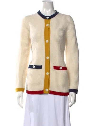 Pre-owned Alex Mill Merino Wool Colorblock Pattern Sweater In Neutral