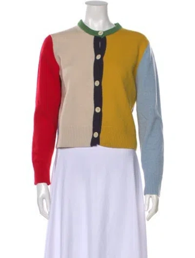 Pre-owned Alex Mill Merino Wool Colorblock Pattern Sweater In Yellow