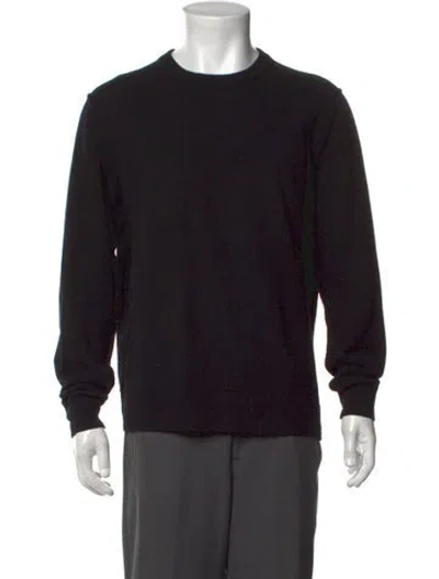 Pre-owned Alex Mill Merino Wool Crew Neck Pullover In Black