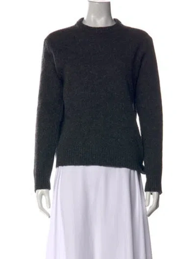 Pre-owned Alex Mill Merino Wool Crew Neck Sweater In Black