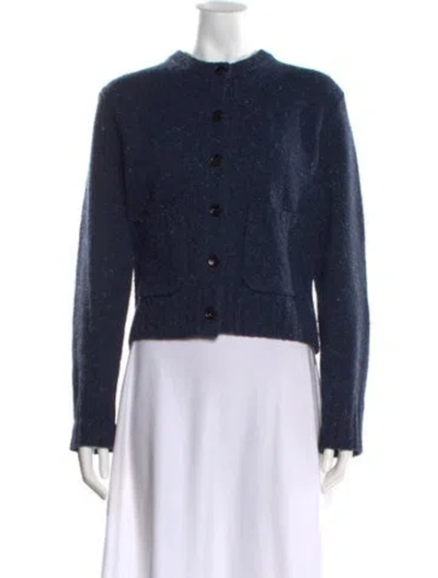 Pre-owned Alex Mill Merino Wool Crew Neck Sweater In Blue