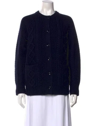 Pre-owned Alex Mill Merino Wool Crew Neck Sweater In Blue