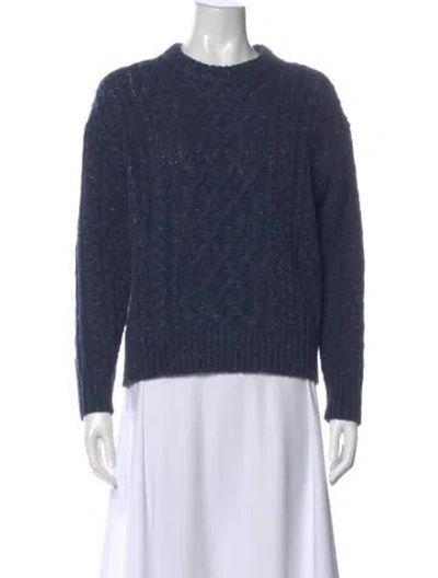 Pre-owned Alex Mill Merino Wool Crew Neck Sweater In Blue