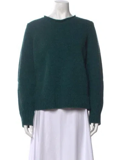 Pre-owned Alex Mill Merino Wool Crew Neck Sweater In Green