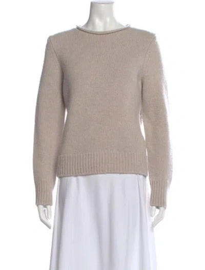 Pre-owned Alex Mill Merino Wool Crew Neck Sweater In Neutral