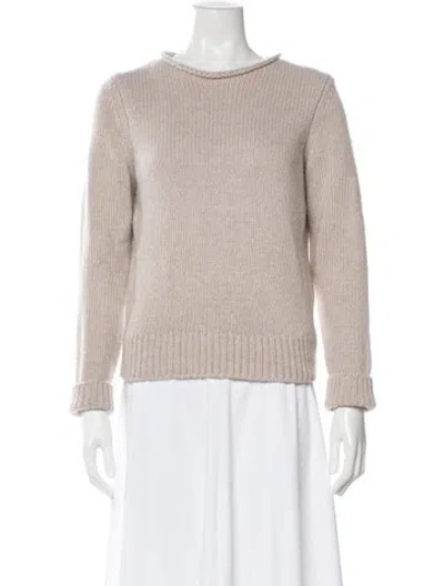 Pre-owned Alex Mill Merino Wool Crew Neck Sweater In Neutral