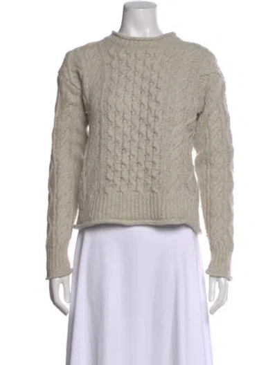 Pre-owned Alex Mill Merino Wool Crew Neck Sweater In Neutral