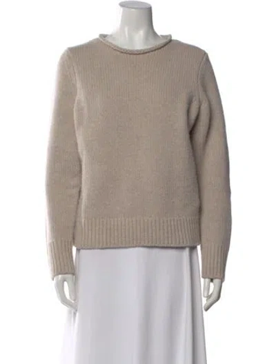 Pre-owned Alex Mill Merino Wool Crew Neck Sweater In Neutral