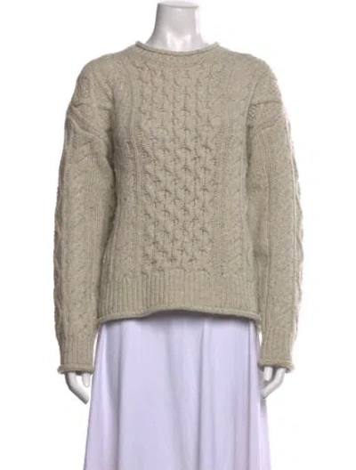 Pre-owned Alex Mill Merino Wool Crew Neck Sweater In Neutral