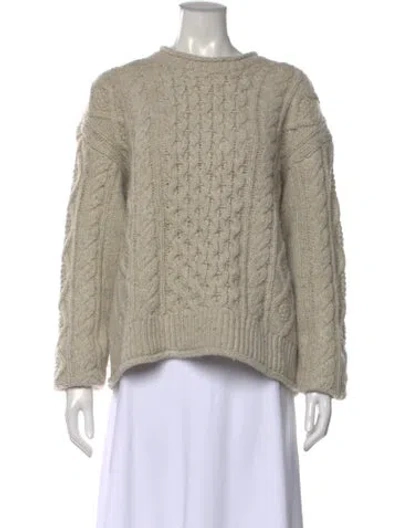Pre-owned Alex Mill Merino Wool Crew Neck Sweater In Neutral