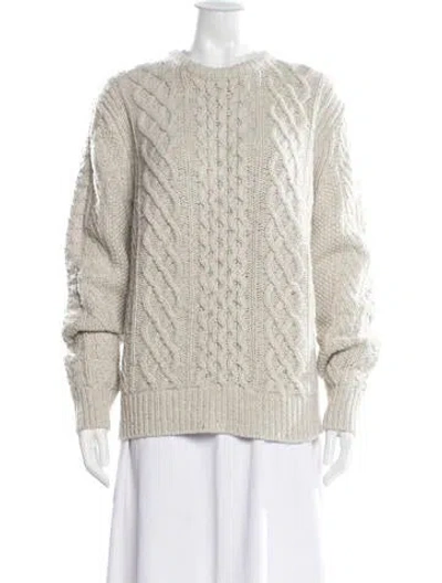 Pre-owned Alex Mill Merino Wool Crew Neck Sweater In Neutral