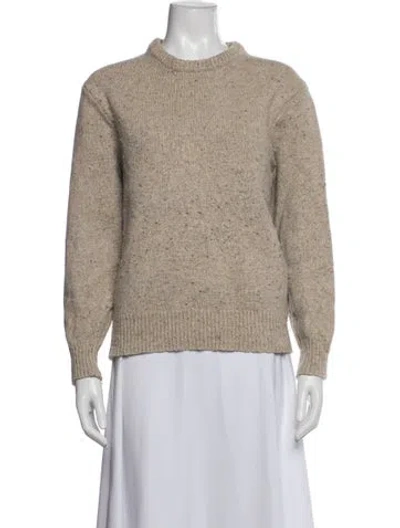 Pre-owned Alex Mill Merino Wool Crew Neck Sweater In Neutral