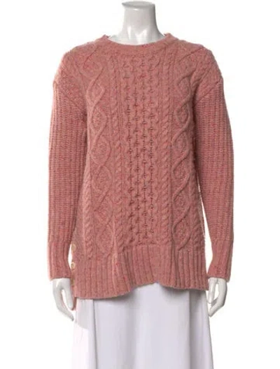 Pre-owned Alex Mill Merino Wool Crew Neck Sweater In Pink
