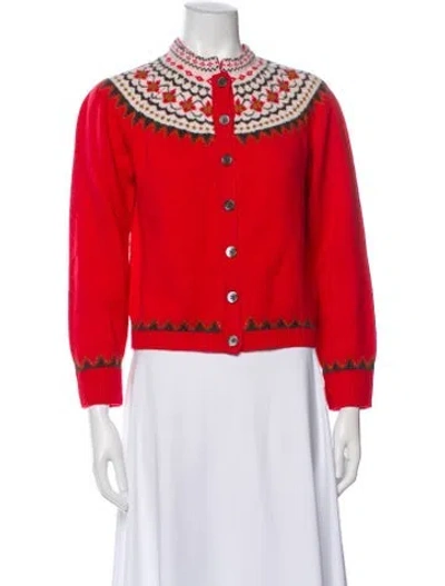 Pre-owned Alex Mill Merino Wool Crew Neck Sweater In Red