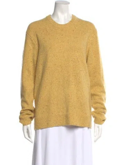 Pre-owned Alex Mill Merino Wool Crew Neck Sweater In Yellow