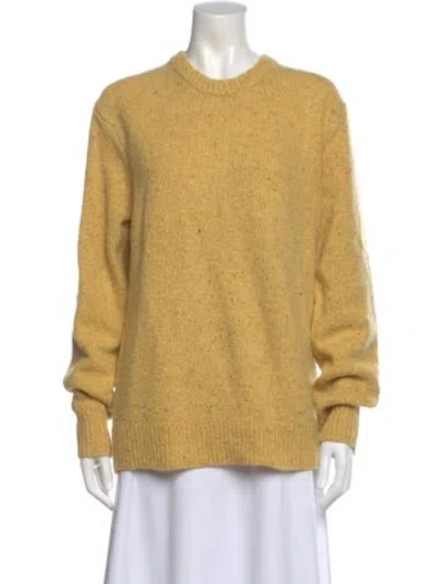 Pre-owned Alex Mill Merino Wool Crew Neck Sweater In Yellow