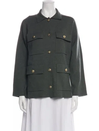 Pre-owned Alex Mill Merino Wool Jacket In Green