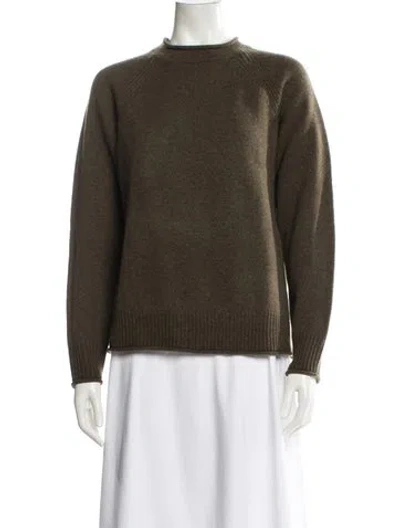 Pre-owned Alex Mill Merino Wool Mock Neck Sweater In Green