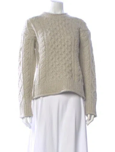 Pre-owned Alex Mill Merino Wool Mock Neck Sweater In Neutral