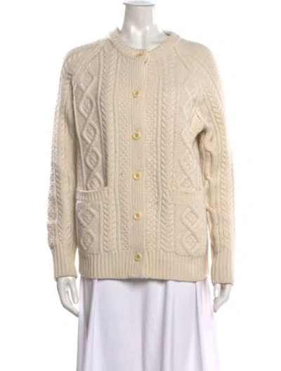Pre-owned Alex Mill Merino Wool Open Front Sweater In Neutrals
