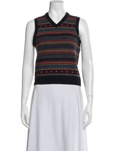Pre-owned Alex Mill Merino Wool Patterned Sweater In White