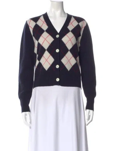 Pre-owned Alex Mill Merino Wool Printed Sweater In Blue