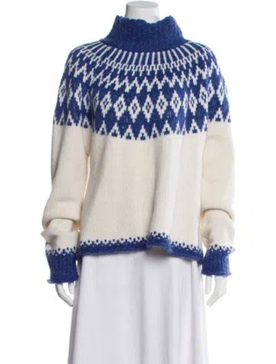 Pre-owned Alex Mill Merino Wool Printed Sweater In Multi