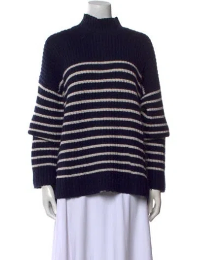 Pre-owned Alex Mill Merino Wool Striped Sweater In Blue