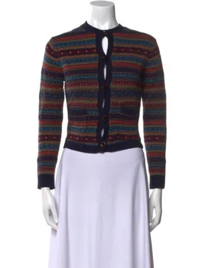 Pre-owned Alex Mill Merino Wool Striped Sweater In Blue