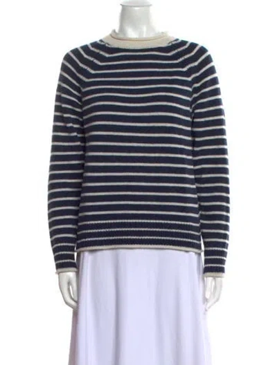 Pre-owned Alex Mill Merino Wool Striped Sweater In Blue