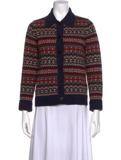 Pre-owned Alex Mill Merino Wool Striped Sweater In Blue