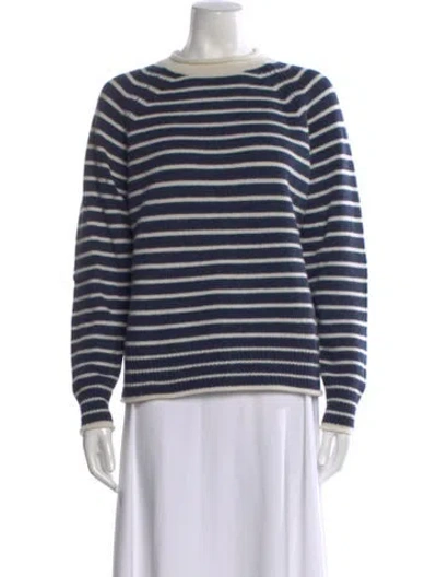 Pre-owned Alex Mill Merino Wool Striped Sweater In Blue
