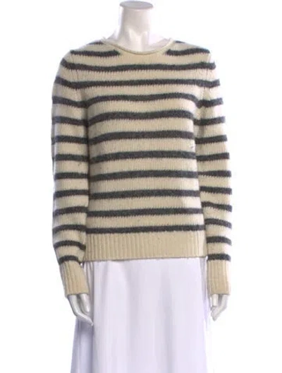 Pre-owned Alex Mill Merino Wool Striped Sweater In Neutral