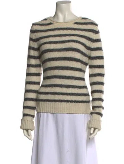 Pre-owned Alex Mill Merino Wool Striped Sweater In Neutral