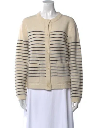 Pre-owned Alex Mill Merino Wool Striped Sweater In Neutral