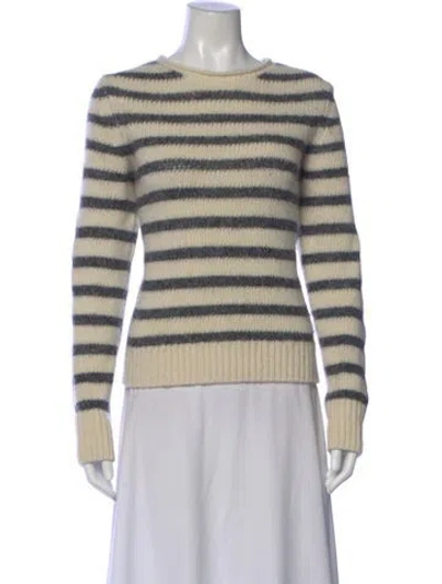 Pre-owned Alex Mill Merino Wool Striped Sweater In Neutral