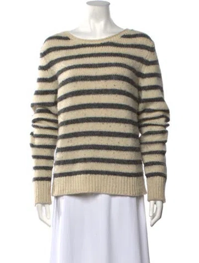 Pre-owned Alex Mill Merino Wool Striped Sweater In Neutrals