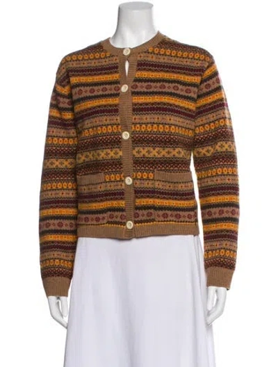 Pre-owned Alex Mill Merino Wool Striped Sweater In Orange