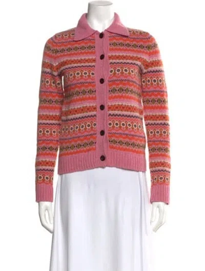 Pre-owned Alex Mill Merino Wool Striped Sweater In Pink