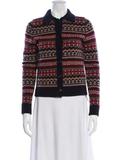 Pre-owned Alex Mill Merino Wool Striped Sweater In Purple