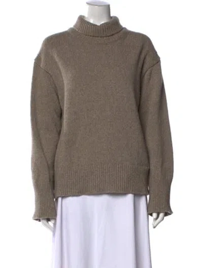 Pre-owned Alex Mill Merino Wool Turtleneck Sweater In Brown