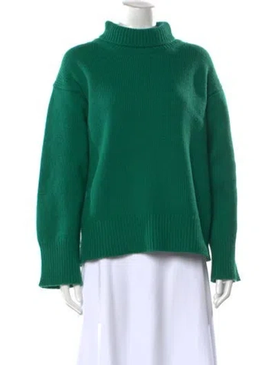 Pre-owned Alex Mill Merino Wool Turtleneck Sweater In Green
