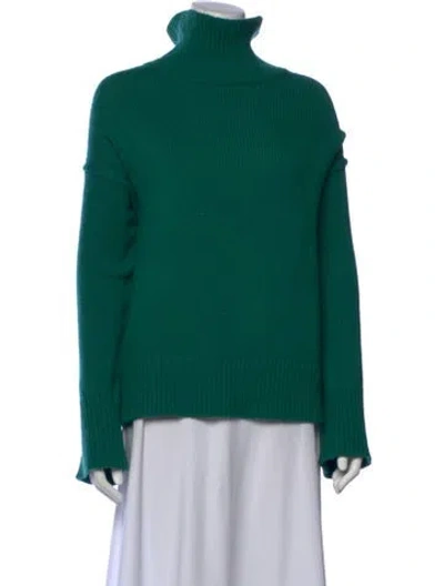 Pre-owned Alex Mill Merino Wool Turtleneck Sweater In Green