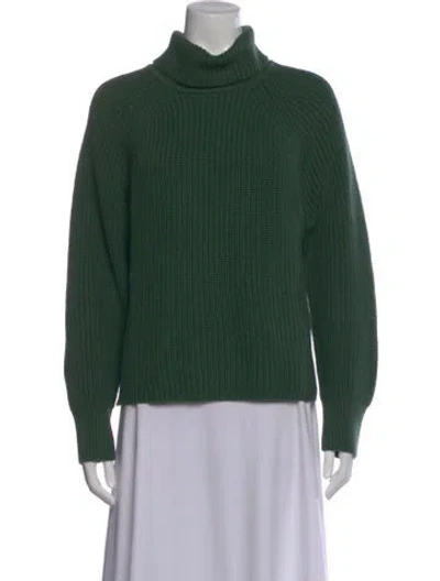 Pre-owned Alex Mill Merino Wool Turtleneck Sweater In Green