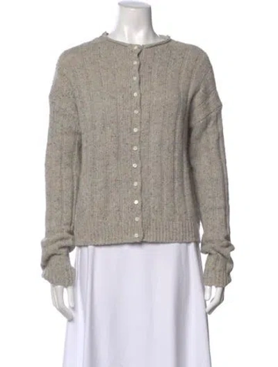 Pre-owned Alex Mill Merino Wool Tweed Pattern Sweater In Gray