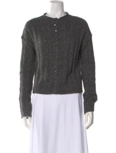 Pre-owned Alex Mill Merino Wool Tweed Pattern Sweater In Gray