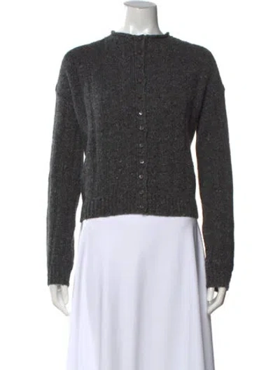 Pre-owned Alex Mill Merino Wool Tweed Pattern Sweater In Grey