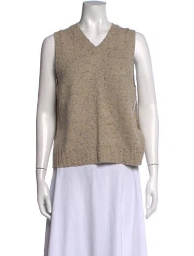 Pre-owned Alex Mill Merino Wool Tweed Pattern Sweater In Neutrals